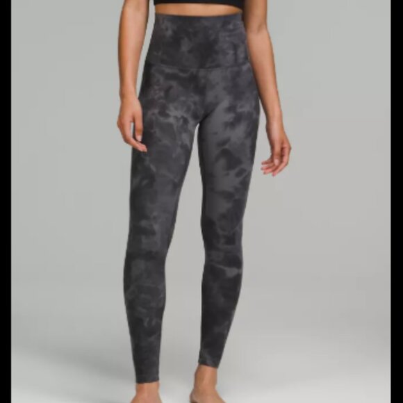 lululemon athletica Pants - Lululemon Gray Tie Dye Align High-Rise Leggings Size 4
